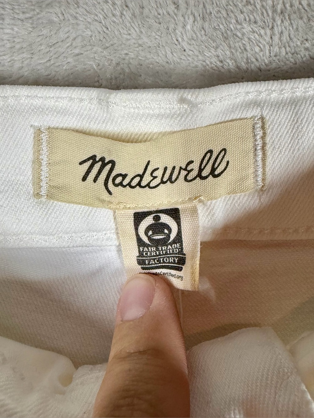 Madewell Jeans Vintage Wide Leg Crop Size 31 White Denim Minimalist Modern Clean - Picture 6 of 11